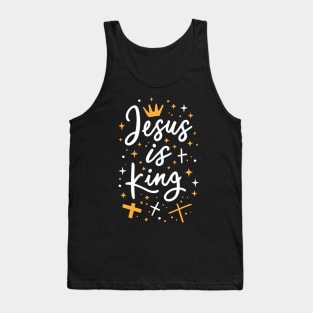 Jesus is King Christian Quote Tank Top